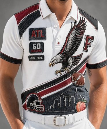 Atlanta Football 60Th Anniversary Polo Shirt Atlanta Football Merch Gifts Ideas