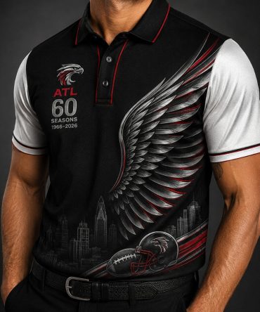Atlanta Football 60Th Anniversary Polo Shirt Atlanta Football Merch Men Gift