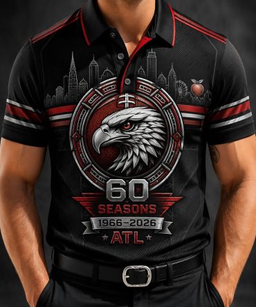 Atlanta Football 60Th Anniversary Polo Shirt Atlanta Football Merch Present For Men