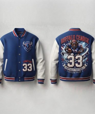 Buffalo American Football Inspired Varsity Jacket, Personalized Baseball Jacket