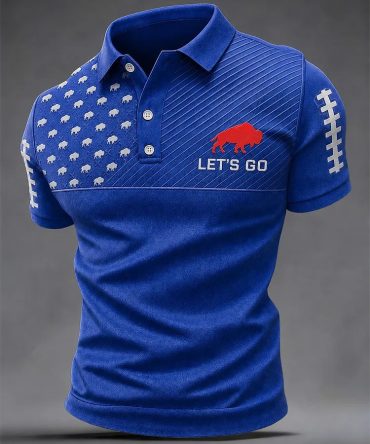 Buffalo Bills Merch Lets Go Buffalo Football 1960 Polo Shirt Game Day Apparel Gift Ideas