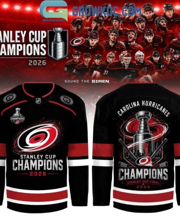 Carolina Hurricanes Champions 2026 Stanley Cup Jersey
