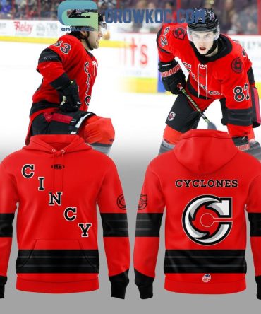 Cincinnati Cyclones 2026 Red Game Hoodie T-Shirt