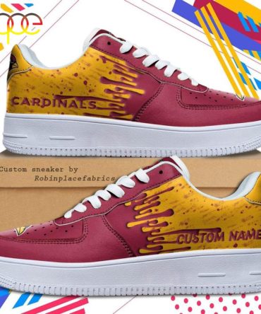 Custom Name Arizona Cardinals Nfl Color Pattern Air Force 1 Shoes