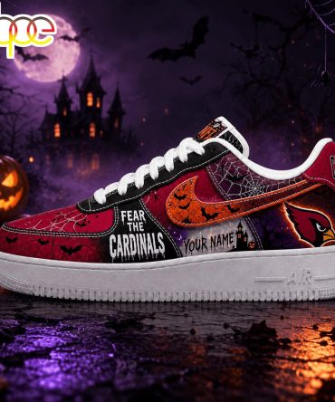 Custom Name Arizona Cardinals Nfl Fear The Team Halloween Air Force 1 Shoes