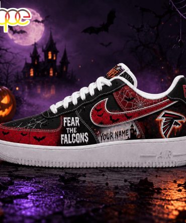 Custom Name Atlanta Falcons Nfl Fear The Team Halloween Air Force 1 Shoes