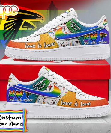 Custom Name Atlanta Falcons Nfl Team Air Force 1 Shoes For Fans