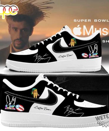 Custom Name Bad Bunny Super Bowl Air Force 1 Shoes