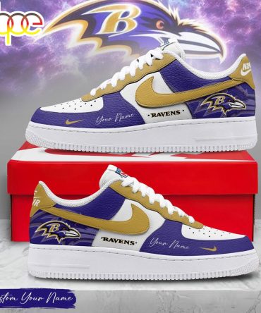 Custom Name Baltimore Ravens Nfl Victory Pride Air Force 1 Shoes