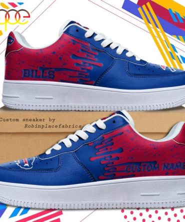 Custom Name Buffalo Bills Nfl Color Pattern Air Force 1 Shoes