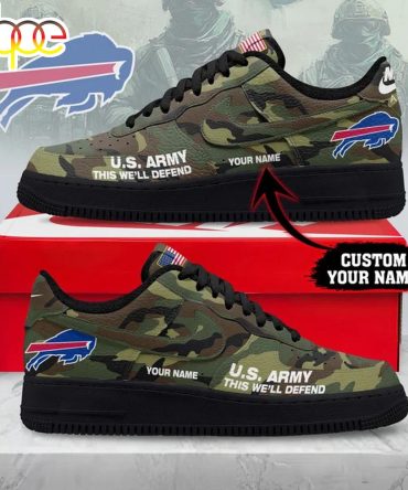 Custom Name Buffalo Bills Nfl Us Army Air Force 1 Shoes For Fans