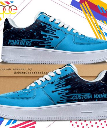 Custom Name Carolina Panthers Nfl Color Pattern Air Force 1 Shoes