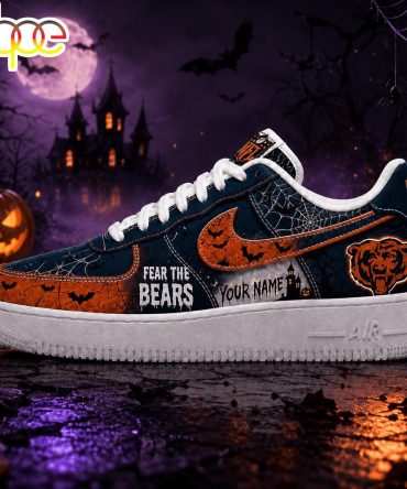 Custom Name Chicago Bears Nfl Fear The Team Halloween Air Force 1 Shoes