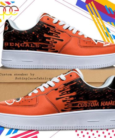 Custom Name Cincinnati Bengals Nfl Color Pattern Air Force 1 Shoes