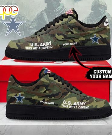 Custom Name Dallas Cowboys Nfl Us Army Air Force 1 Shoes For Fans