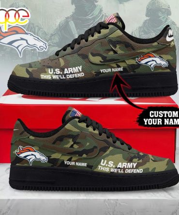 Custom Name Denver Broncos Nfl Us Army Air Force 1 Shoes For Fans