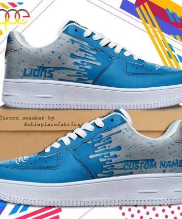 Custom Name Detroit Lions Nfl Color Pattern Air Force 1 Shoes