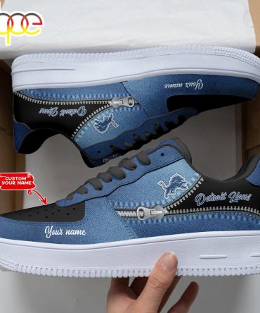 Custom Name Detroit Lions Nfl Sport Air Force 1 Shoes