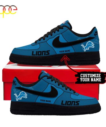 Custom Name Detroit Lions Nfl Sport Team Air Force 1 Shoes For Fans
