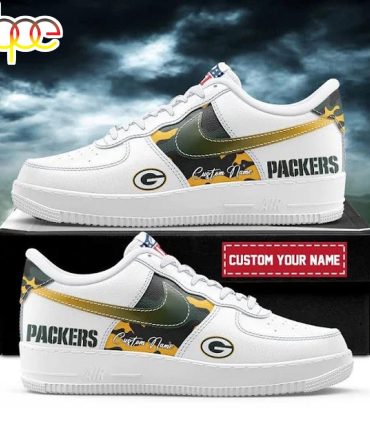 Custom Name Green Bay Packers Team Air Force 1 Shoes