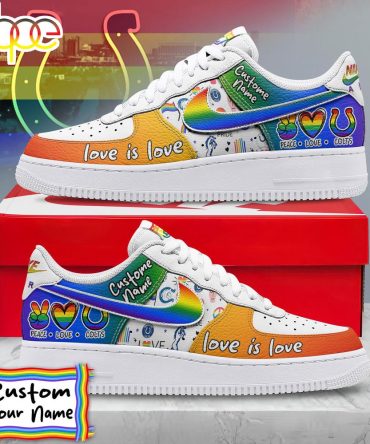 Custom Name Indianapolis Colts Nfl Team Air Force 1 Shoes For Fans