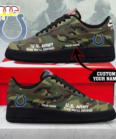 Custom Name Indianapolis Colts Nfl Us Army Air Force 1 Shoes For Fans