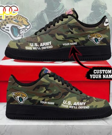 Custom Name Jacksonville Jaguars Nfl Us Army Air Force 1 Shoes For Fans