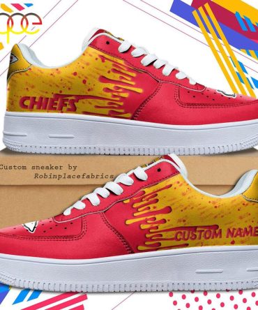 Custom Name Kansas City Chiefs Nfl Color Pattern Air Force 1 Shoes