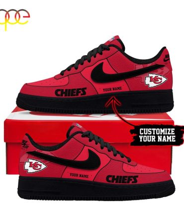 Custom Name Kansas City Chiefs Nfl Sport Team Air Force 1 Shoes For Fans