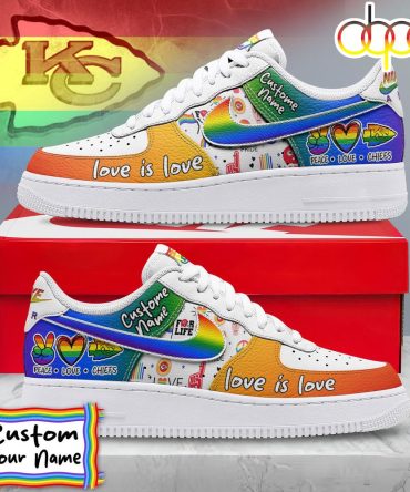Custom Name Kansas City Chiefs Nfl Team Air Force 1 Shoes For Fans