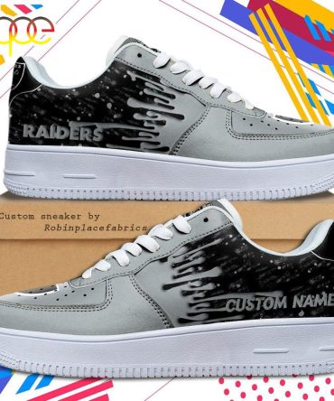 Custom Name Las Vegas Raiders Nfl Color Pattern Air Force 1 Shoes