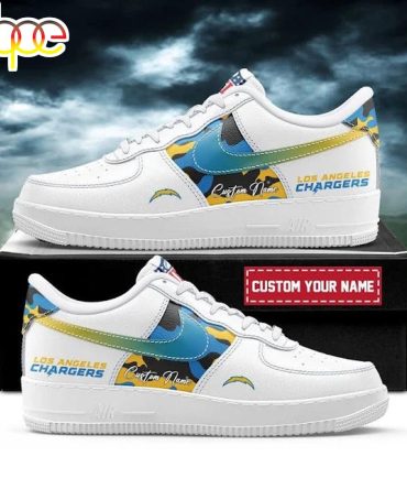 Custom Name Los Angeles Chargers Team Air Force 1 Shoes