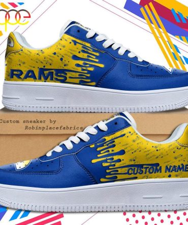 Custom Name Los Angeles Rams Nfl Color Pattern Air Force 1 Shoes
