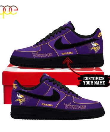 Custom Name Minnesota Vikings Nfl Sport Team Air Force 1 Shoes For Fans