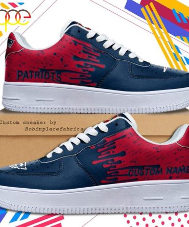 Custom Name New England Patriots Nfl Color Pattern Air Force 1 Shoes
