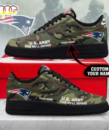 Custom Name New England Patriots Nfl Us Army Air Force 1 Shoes For Fans
