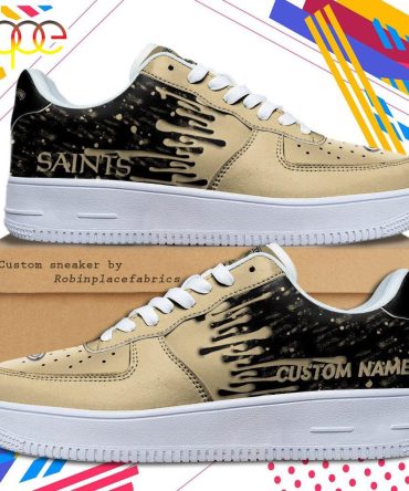 Custom Name New Orleans Saints Nfl Color Pattern Air Force 1 Shoes