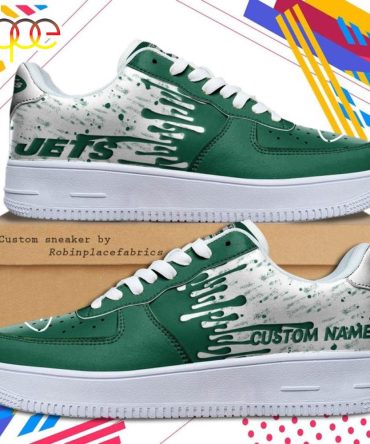 Custom Name New York Jets Nfl Color Pattern Air Force 1 Shoes