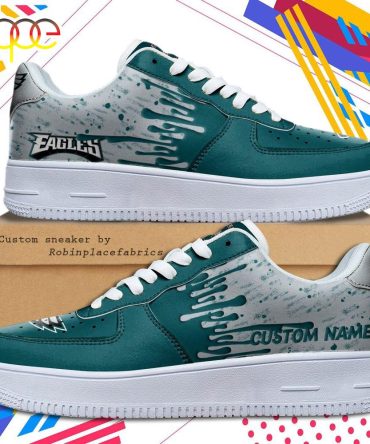 Custom Name Philadelphia Eagles Nfl Color Pattern Air Force 1 Shoes
