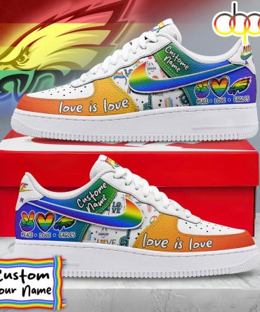 Custom Name Philadelphia Eagles Nfl Team Air Force 1 Shoes For Fans