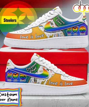 Custom Name Pittsburgh Steelers Nfl Team Air Force 1 Shoes For Fans