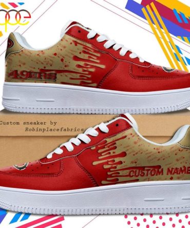 Custom Name San Francisco 49Ers Nfl Color Pattern Air Force 1 Shoes