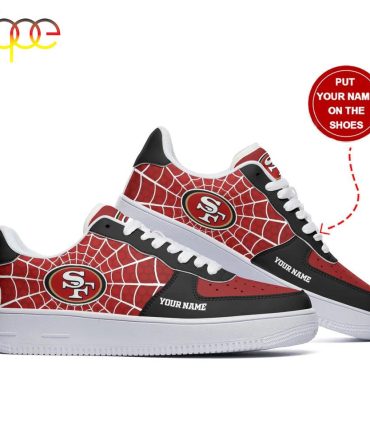 Custom Name San Francisco 49Ers Nfl Spider Air Force 1 Shoes
