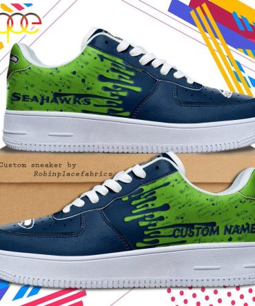 Custom Name Seattle Seahawks Nfl Color Pattern Air Force 1 Shoes