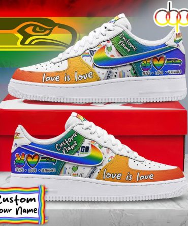 Custom Name Seattle Seahawks Nfl Team Air Force 1 Shoes For Fans