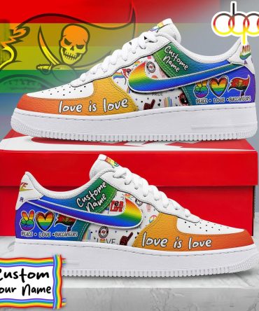 Custom Name Tampa Bay Buccaneers Nfl Team Air Force 1 Shoes For Fans
