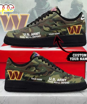 Custom Name Washington Commanders Nfl Us Army Air Force 1 Shoes For Fans