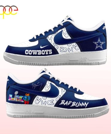 Dallas Cowboys X Bad Bunny Super Bowl Lx Air Force 1 Shoes