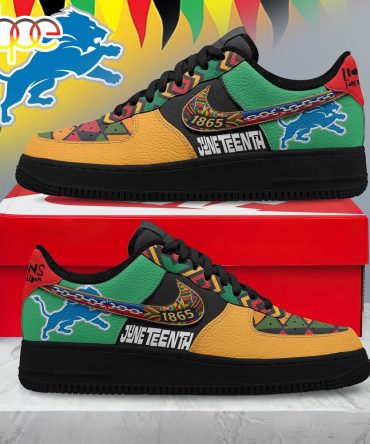 Detroit Lions Nfl Juneteenth Air Force 1 Shoes For Fans