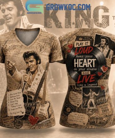 Elvis Presley Las Vegas Season 1969 V Neck Shirt